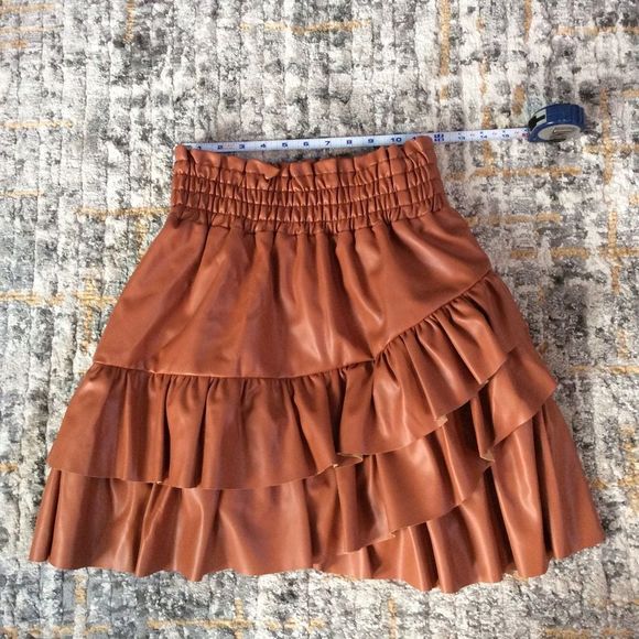 Rochelle Behrens Brown Mini Skirt - Picture 2 of 6